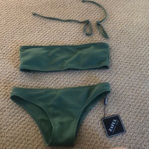 Olive green zaful bikini with original tag size S